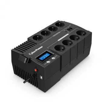 Σύστημα αδιάλειπτης παροχής ισχύος CYBERPOWER BR1000ELCD — Line-Interactive UPS 1 kVA (600 W), 8x έξοδοι Type E, LCD, AVR, χρόνος απόκρισης 4 ms