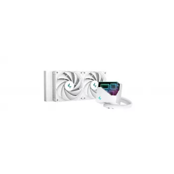 All-in-One υδρόψυξη DeepCool LT520 WH, λευκή, ψυγείο 240 mm, 2x120 mm ανεμιστήρες FDB, PWM, υποστήριξη LGA/AM4/AM5/sTR4