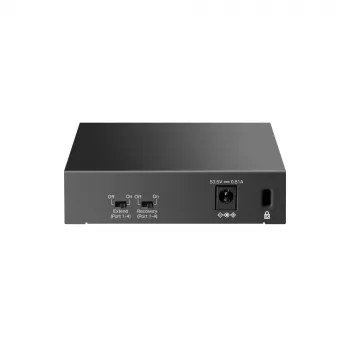Unmanaged Switch TP-LINK LS105P, 5x Fast Ethernet (10/100) Ports, 4x θύρες PoE, 1 Gbit/s χωρητικότητα switching, χωρίς ανεμιστήρα, μαύρο