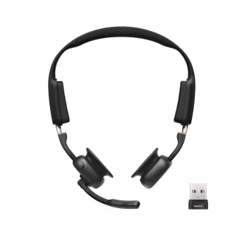 SHOKZ OpenMeet UC Ασύρματο Bluetooth Ακουστικό Οστικής Αγωγής για Τηλεδιάσκεψη με προσαρμογέα USB-A