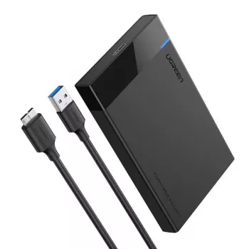Θήκη HDD/SSD UGREEN 30848 μαύρη 2,5 ίντσες, USB 3.0, SATA I/II/III, έως 10 TB, 5 Gbit/s