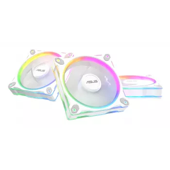 Ανεμιστήρας κουτιού ASUS Prime MR120 ARGB λευκό 120 mm, 1600 U/min, PWM, ρουλεμάν ολίσθησης, 58 CFM