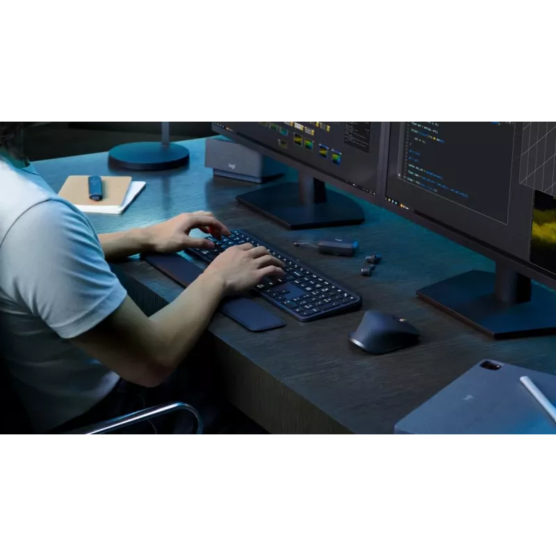LOGITECH MX Keys S πληκτρολόγιο Graphite Qwertz Cesky