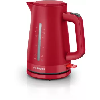 Ηλεκτρικός βραστήρας Bosch TWK3M124, χωρητικότητα 1,7 l, 2400 W, κόκκινο, κρυφό θερμαντικό στοιχείο