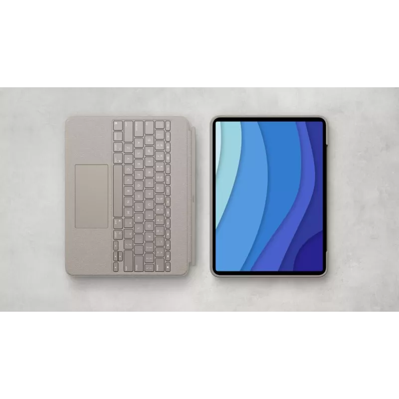 LOGITECH Combo Touch - Sand για iPad Pro 12,9 ίντσες (5η γενιά) - US International QWERTY