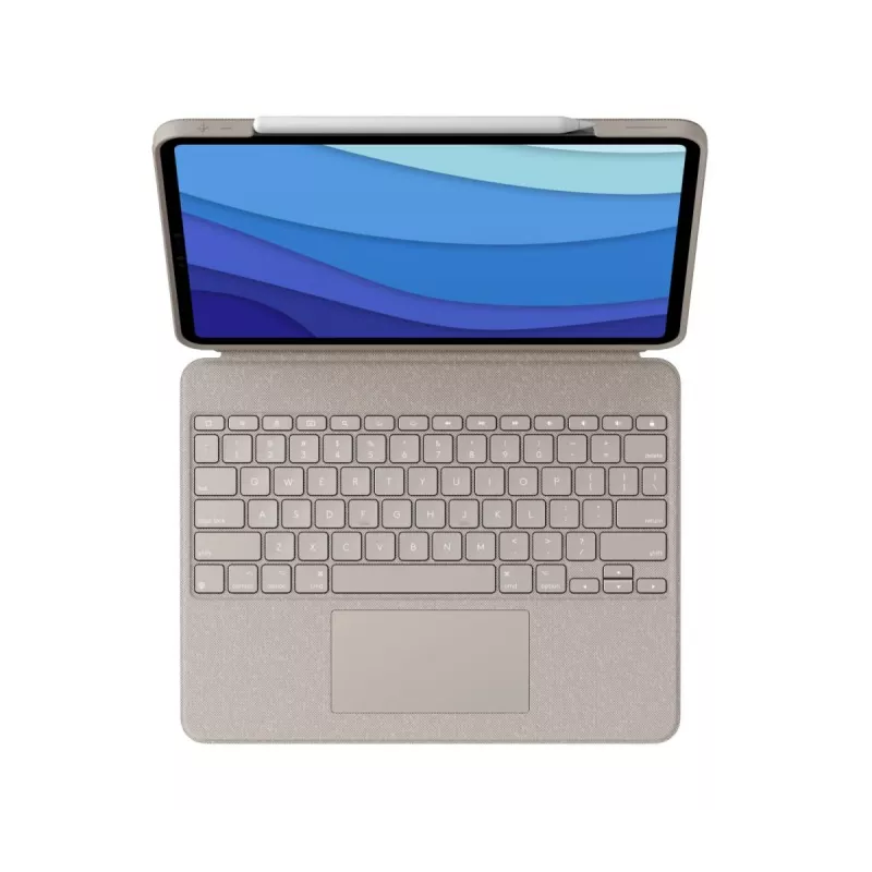 LOGITECH Combo Touch - Sand για iPad Pro 12,9 ίντσες (5η γενιά) - US International QWERTY