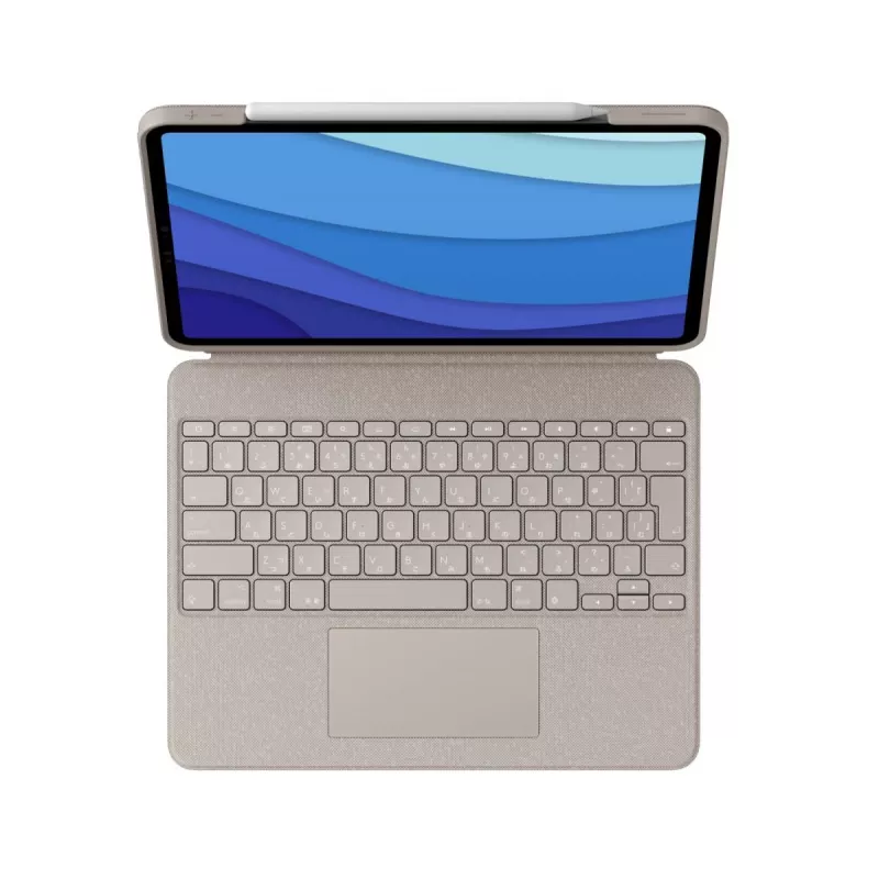 LOGITECH Combo Touch - Sand για iPad Pro 12,9 ίντσες (5η γενιά) - US International QWERTY