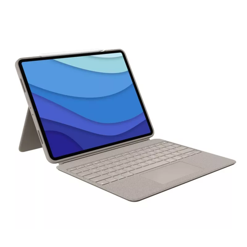 LOGITECH Combo Touch - Sand για iPad Pro 12,9 ίντσες (5η γενιά) - US International QWERTY