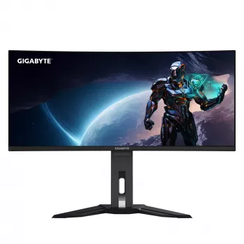 GIGABYTE MO34WQC2 34 inch OLED WQHD Curved Gaming Monitor - 3440 x 1440, 240Hz, 0,03ms, KVM, 250 cd/m², FreeSync Premium Pro, DisplayHDR True Black 400, HDMI 2.1, DisplayPort 1.4