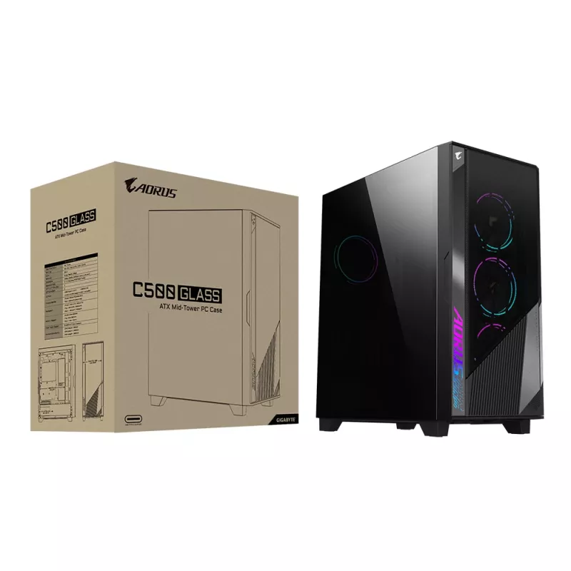 GIGABYTE GB-AC500G Κουτί Υπολογιστή Midi Tower Μαύρο