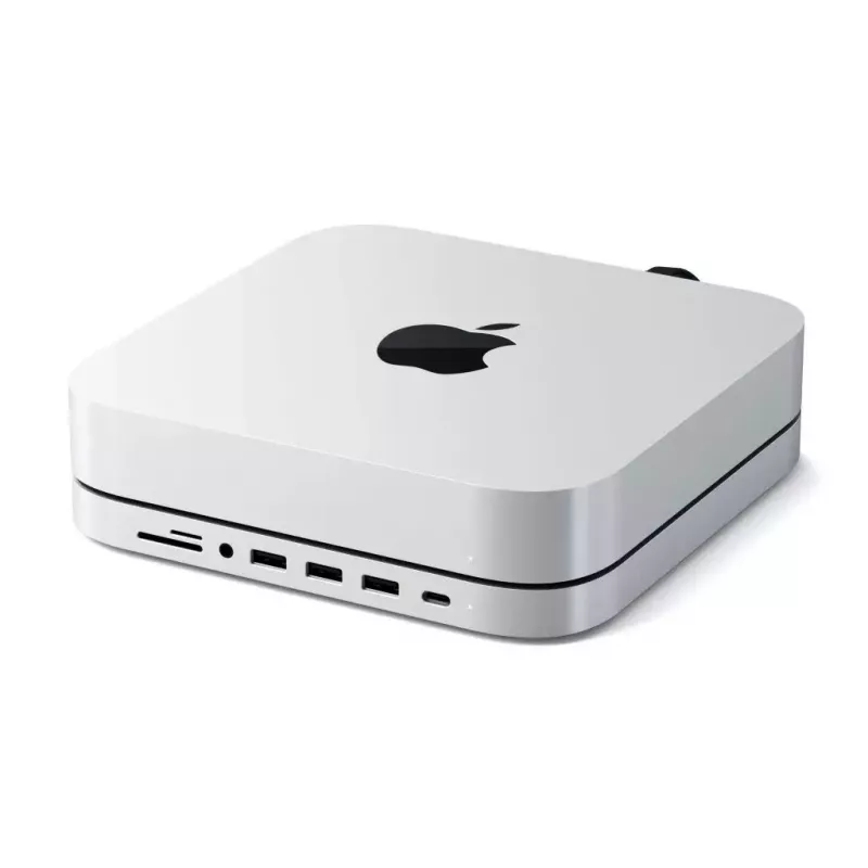 Satechi βάση και hub αλουμινίου USB Type-C για Apple Mac mini (ασημί)
