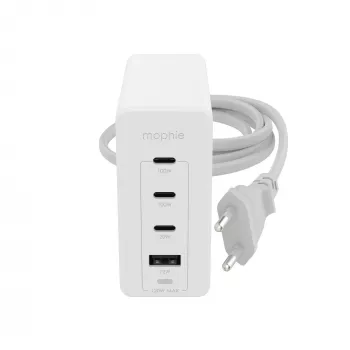 mophie αξεσουάρ-τροφοδοτικό τοίχου-USB-C-PD-HUB-120W-GAN-λευκό-EU(3xUSBC + 1xUSBA)