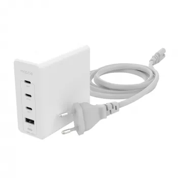 mophie αξεσουάρ-τροφοδοτικό τοίχου-USB-C-PD-HUB-120W-GAN-λευκό-EU(3xUSBC + 1xUSBA)