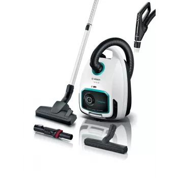 Bosch Serie 6 BGL6HYG1 ProHygienic ηλεκτρική σκούπα κυλινδρική, στεγνού καθαρισμού, 600 W, με σακούλα, 4 l, λευκή