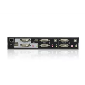 ATEN 2-Port USB DVI Dual-View διακόπτης KVM με ήχο & USB 2.0 Hub (περιλαμβάνεται καλώδιο KVM)