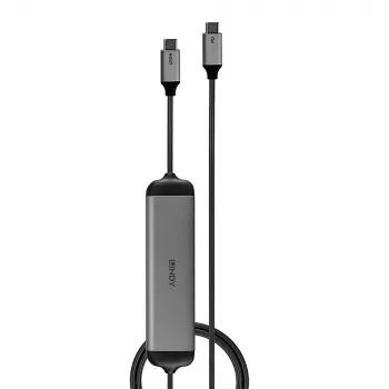 Lindy DST-Micro 140, USB-C Laptop Micro Docking Station με υποστήριξη 4K και καλώδιο φόρτισης 1,4 m 60W