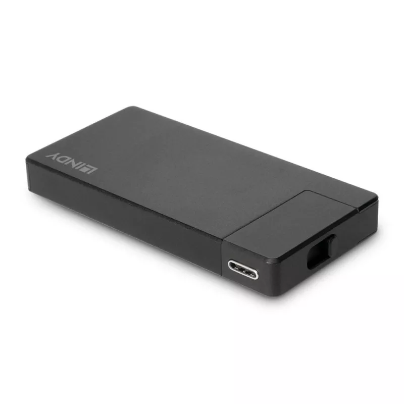 Lindy DST-Micro, USB-C Laptop Micro Docking Station με υποστήριξη 4K και 100W φόρτιση διέλευσης
