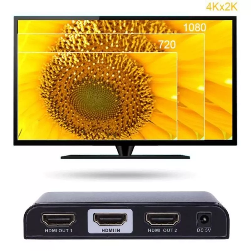 Techly IDATA HDMI2-4K2 Διαχωριστής βίντεο HDMI 2x HDMI