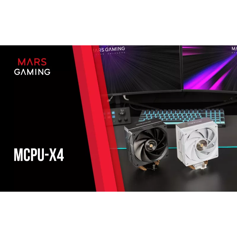 Mars Gaming MCPU-X4 Αερόψυκτρα επεξεργαστή 12 cm Μαύρο 1 τεμ.
