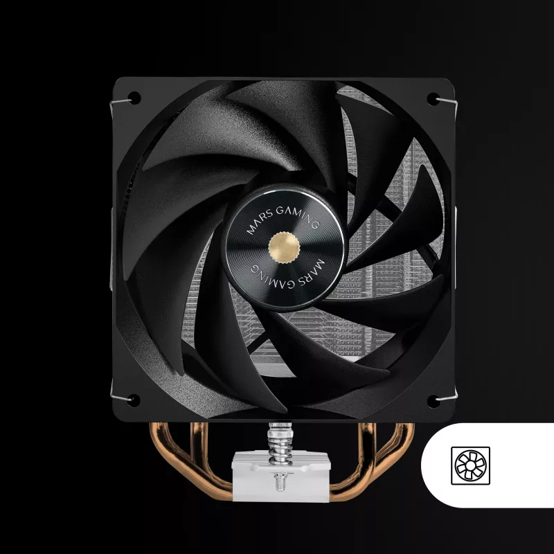 Mars Gaming MCPU-X4 Αερόψυκτρα επεξεργαστή 12 cm Μαύρο 1 τεμ.