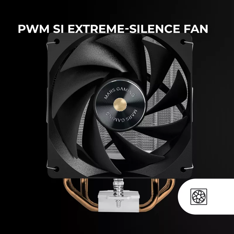 Mars Gaming MCPU-X4 Αερόψυκτρα επεξεργαστή 12 cm Μαύρο 1 τεμ.