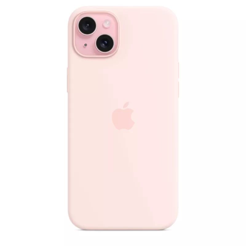 Apple Silicone Case με MagSafe iPhone 15 Plus Απαλό ροζ