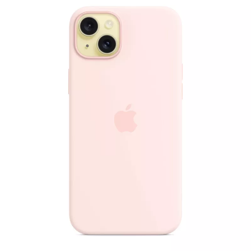 Apple Silicone Case με MagSafe iPhone 15 Plus Απαλό ροζ