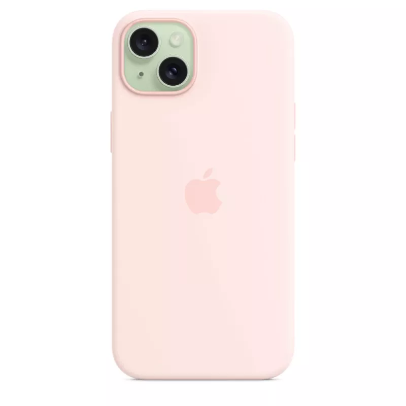 Apple Silicone Case με MagSafe iPhone 15 Plus Απαλό ροζ