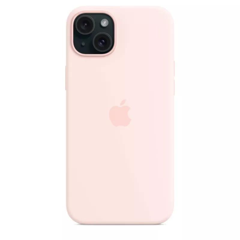 Apple Silicone Case με MagSafe iPhone 15 Plus Απαλό ροζ