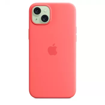 Apple Silicone Case με MagSafe iPhone 15 Plus Γκουάβα