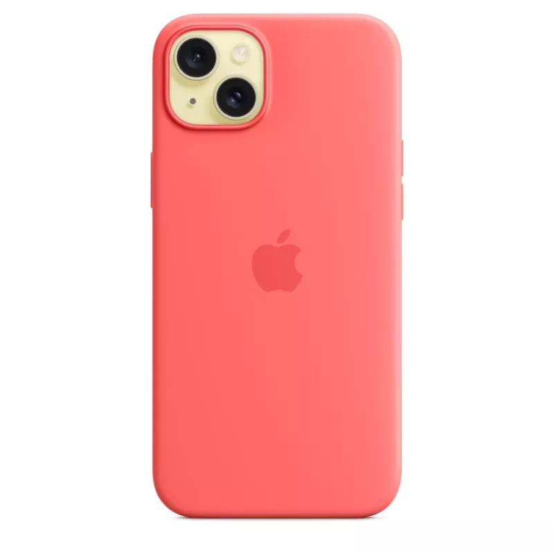 Apple Silicone Case με MagSafe iPhone 15 Plus Γκουάβα