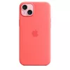 Apple Silicone Case με MagSafe iPhone 15 Plus Γκουάβα
