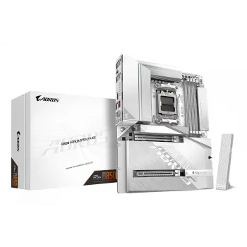 GIGABYTE B850 AORUS STEALTH ICE ATX-Motherboard για AMD Socket AM5 — B850, 14+2+2 VRM, DDR5 έως 8200 MHz (OC), 2×PCIe5, 2×PCIe4 M.2, Wi‑Fi 7, 5GbE