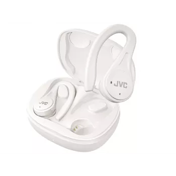 JVC HA-EC25T-W-U αθλητικά ενδοωτιαία ακουστικά True Wireless με μικρόφωνο, Bluetooth, με γάντζο αυτιού, κλήσεις/μουσική, λευκά