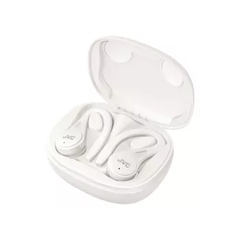 JVC HA-EC25T-W-U αθλητικά ενδοωτιαία ακουστικά True Wireless με μικρόφωνο, Bluetooth, με γάντζο αυτιού, κλήσεις/μουσική, λευκά