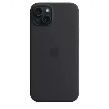 Apple θήκη σιλικόνης με MagSafe iPhone 15 Plus μαύρο