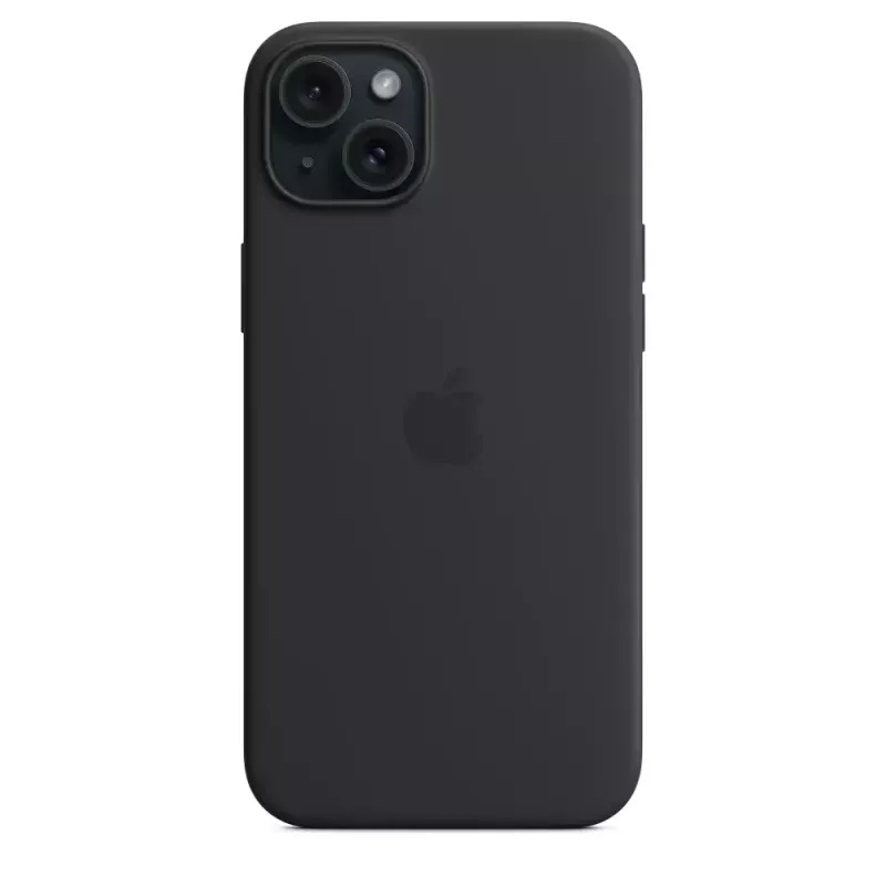 Apple θήκη σιλικόνης με MagSafe iPhone 15 Plus μαύρο