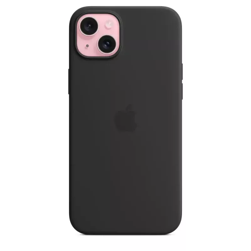 Apple θήκη σιλικόνης με MagSafe iPhone 15 Plus μαύρο