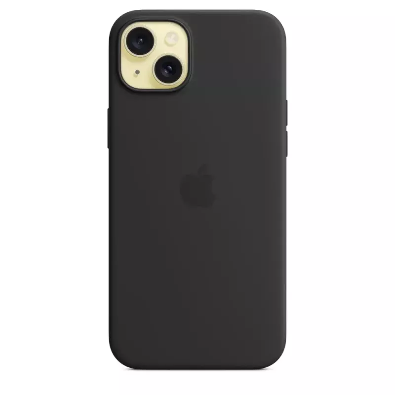 Apple θήκη σιλικόνης με MagSafe iPhone 15 Plus μαύρο