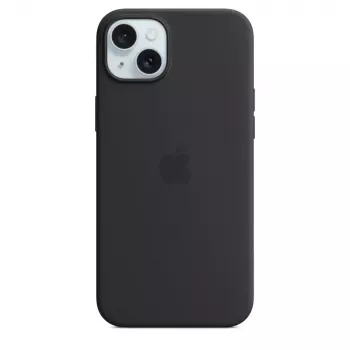 Apple θήκη σιλικόνης με MagSafe iPhone 15 Plus μαύρο
