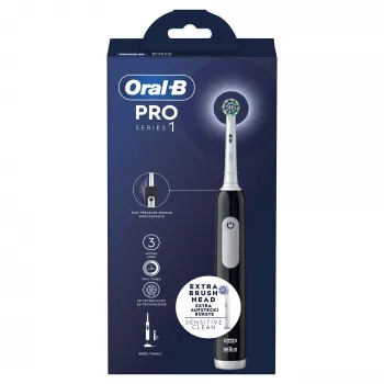 Oral-B Pro Series 1 Ενήλικη οδοντόβουρτσα παλινδρομικής κίνησης Μαύρο, Λευκό