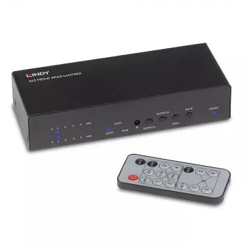 AV Matrix Switch Lindy 4x2 HDMI 4K60 Matrix