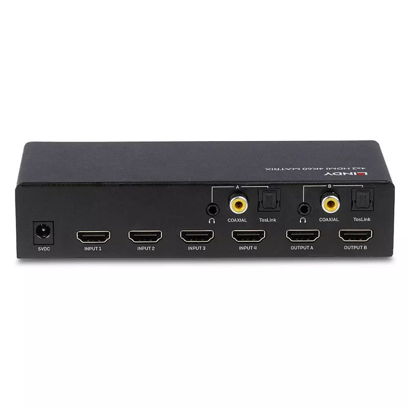 AV Matrix Switch Lindy 4x2 HDMI 4K60 Matrix