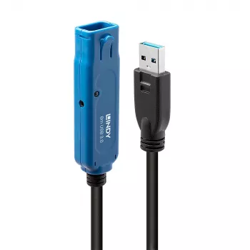 Lindy 8m USB 3.0 Active Extension Pro, 8 m, USB A, USB A, USB 3.2 Gen 1 (3.1 Gen 1), 5 Gbit/s, μαύρο