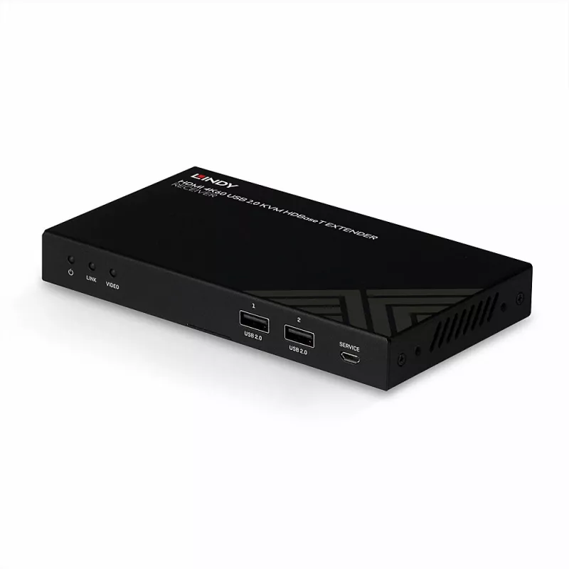 Lindy 150m Cat.6 HDMI 4K60, IR, RS-232 & Audio HDBaseT KVM Extender, Δέκτης