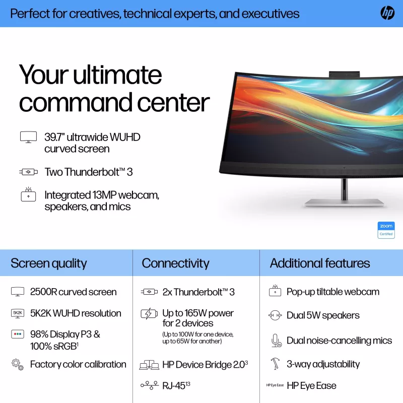 HP Series 7 Pro 39,7 ίντσες 5K2K Οθόνη τηλεδιάσκεψης-740pm