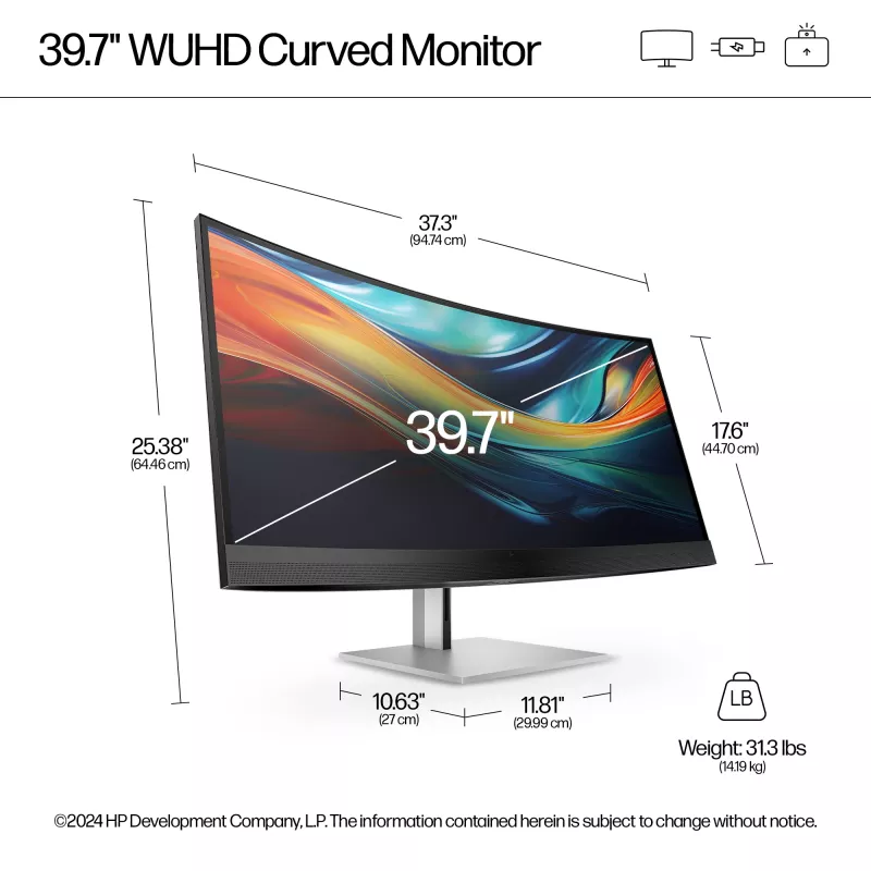 HP Series 7 Pro 39,7 ίντσες 5K2K Οθόνη τηλεδιάσκεψης-740pm