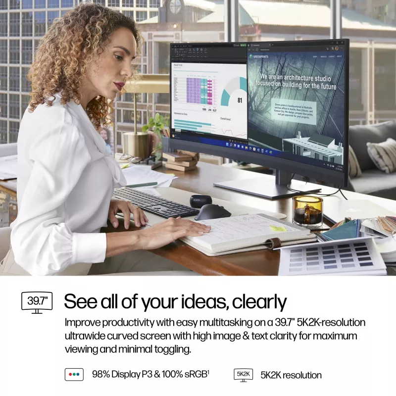 HP Series 7 Pro 39,7 ίντσες 5K2K Οθόνη τηλεδιάσκεψης-740pm