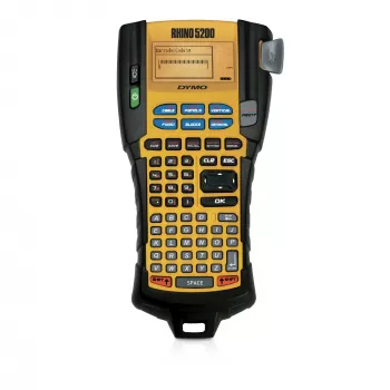 DYMO RHINO 5200 Βιομηχανικός εκτυπωτής ετικετών | Κιτ συσκευής σήμανσης με βαλίτσα | Εξοικονομούν χρόνο γρήγορα πλήκτρα, εκτυπώνει γρήγορα, ανθεκτική συσκευή σήμανσης για εργοτάξια και απαιτητικές εργασίες σήμανσης (Βύσμα EU Τύπου C)