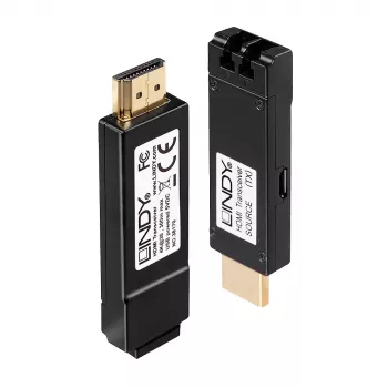 Πομποδέκτης & Δέκτης AV Lindy 300m Οπτικής ίνας HDMI 4K30 Extender